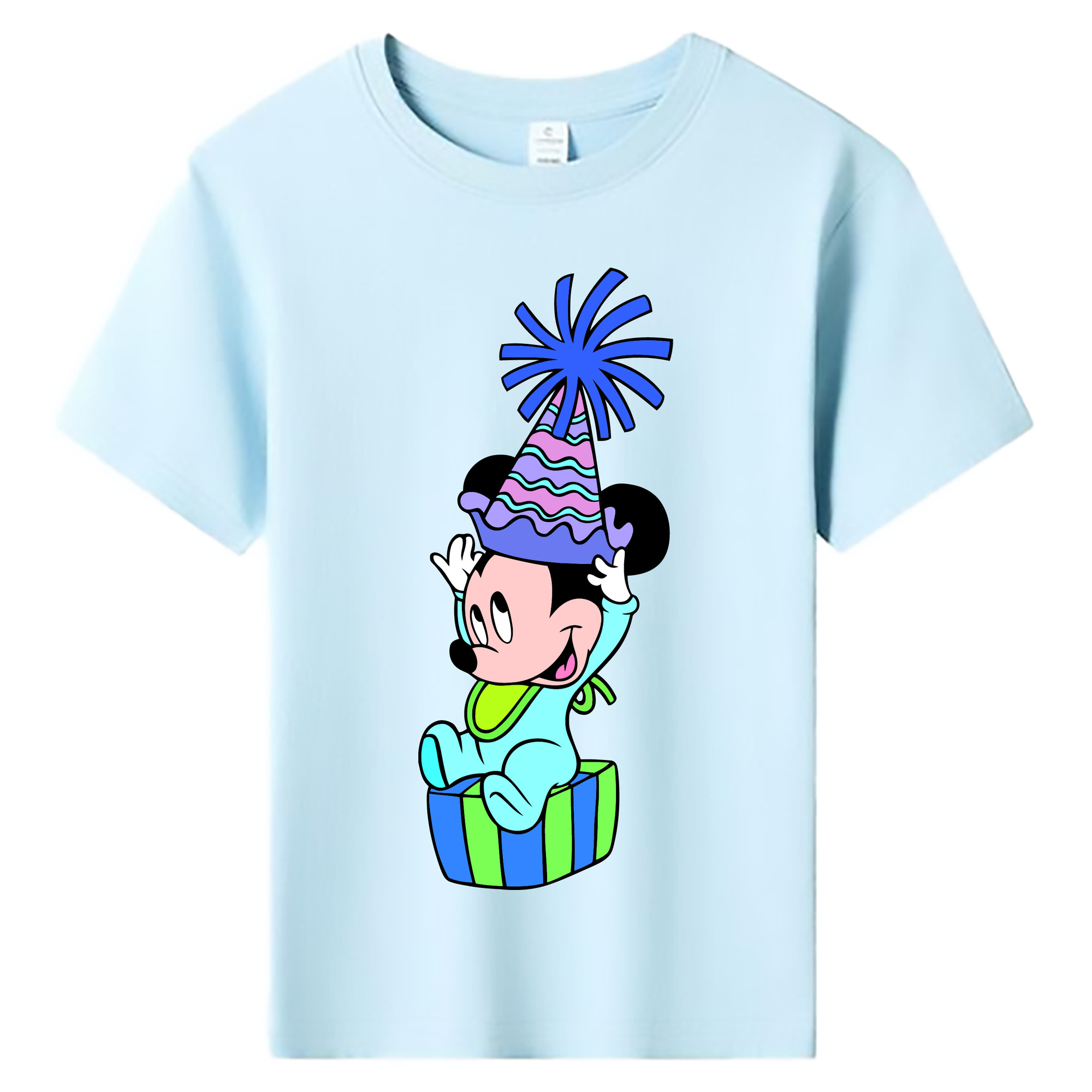 ミッキーマウス Mickey Mouse 綿100％キッズTシャツ（フロントプリント）